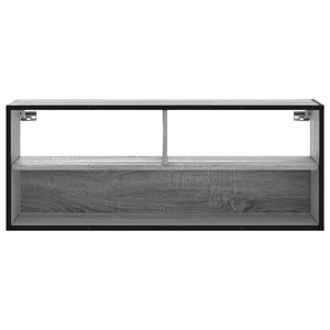 TV-Schrank Grau Sonoma 100x31x39,5 cm Holzwerkstoff und Metall