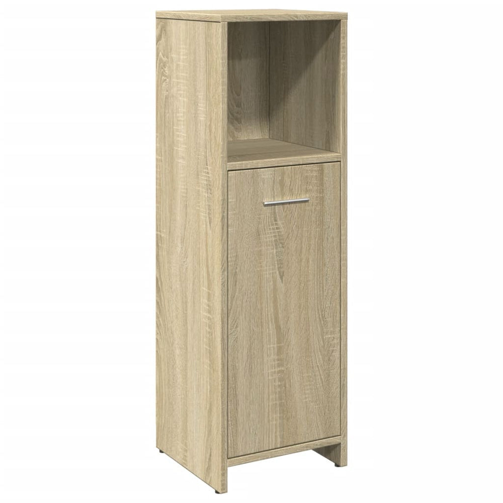 Badezimmerschrank Sonoma-Eiche 30x30x95 cm Holzwerkstoff Stilecasa