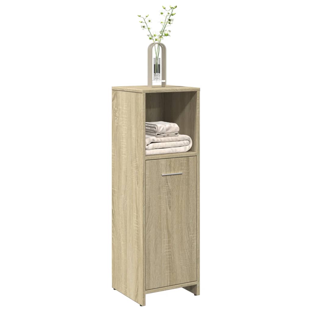 Badezimmerschrank Sonoma-Eiche 30x30x95 cm Holzwerkstoff Stilecasa