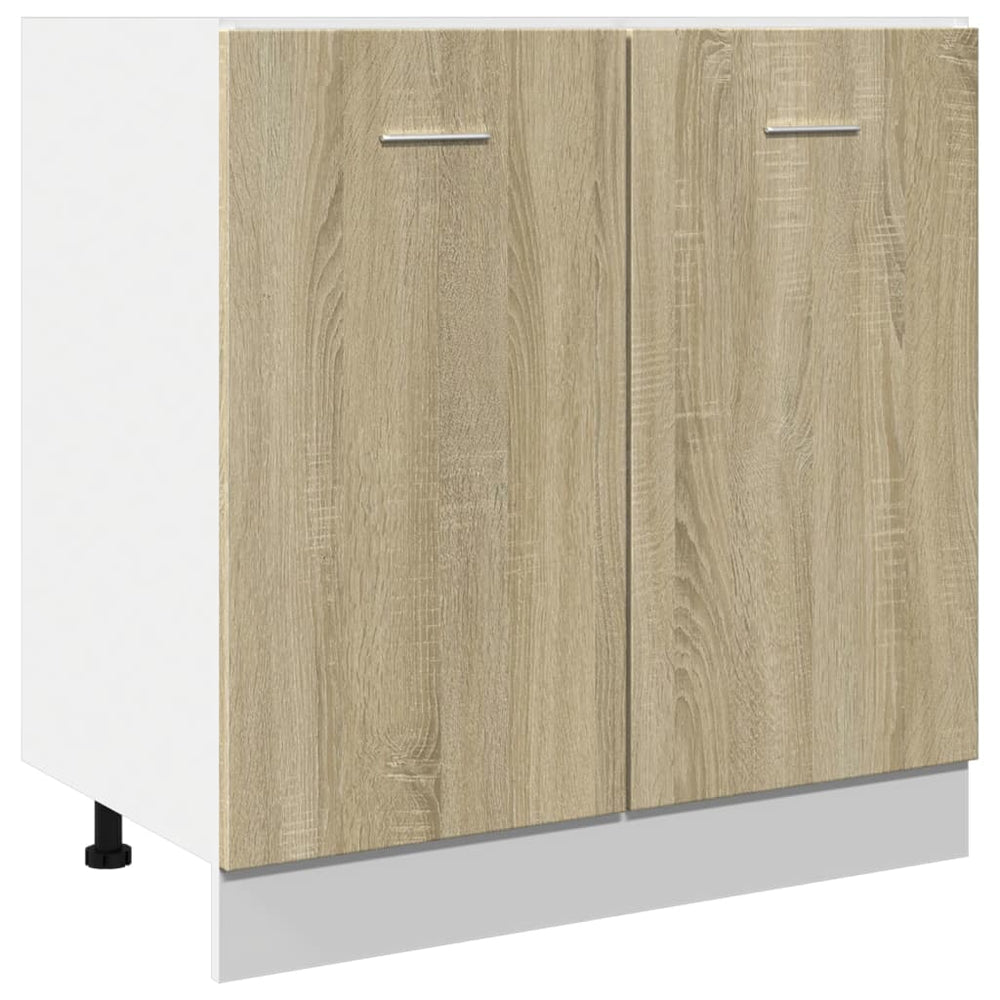 Unterschrank Sonoma-Eiche 80x46x81,5 cm Holzwerkstoff Stilecasa