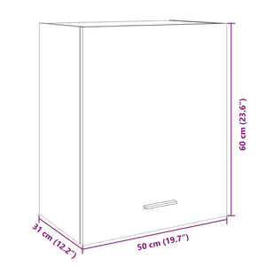 vidaXL Wandschrank Sonoma-Eiche 50x31x60 cm Holzwerkstoff