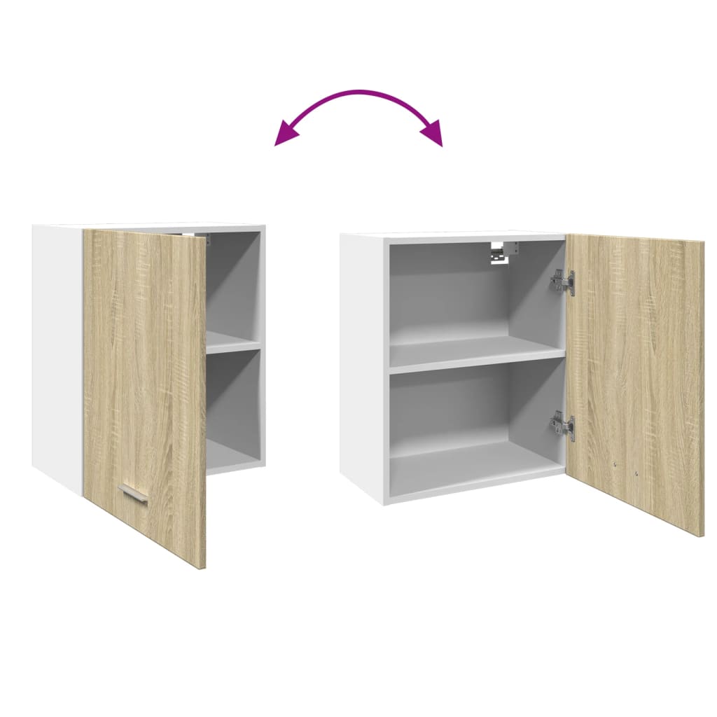 vidaXL Wandschrank Sonoma-Eiche 50x31x60 cm Holzwerkstoff