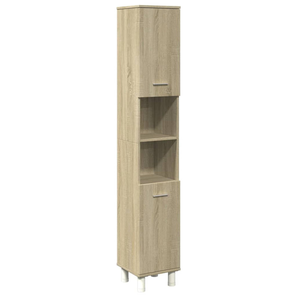 Badschrank Sonoma-Eiche 30,5x30x179 cm Holzwerkstoff Stilecasa