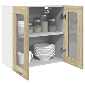 vidaXL Hängeglasschrank Sonoma-Eiche 60x31x60 cm Holzwerkstoff