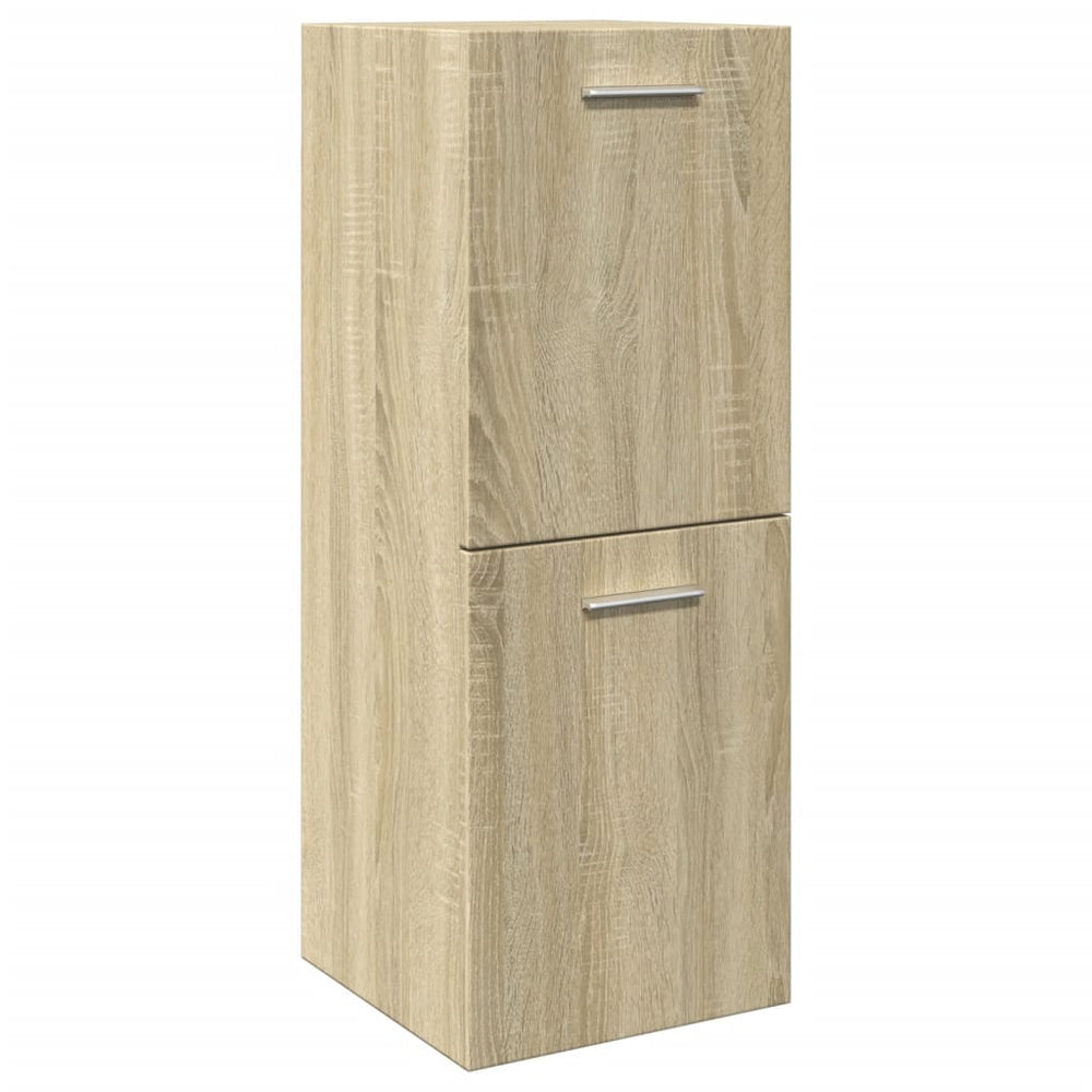 Badezimmerschrank Sonoma-Eiche 30x30x80 cm Holzwerkstoff Stilecasa