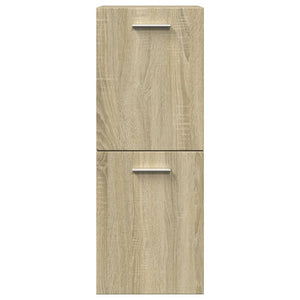 Badezimmerschrank Sonoma-Eiche 30x30x80 cm Holzwerkstoff Stilecasa