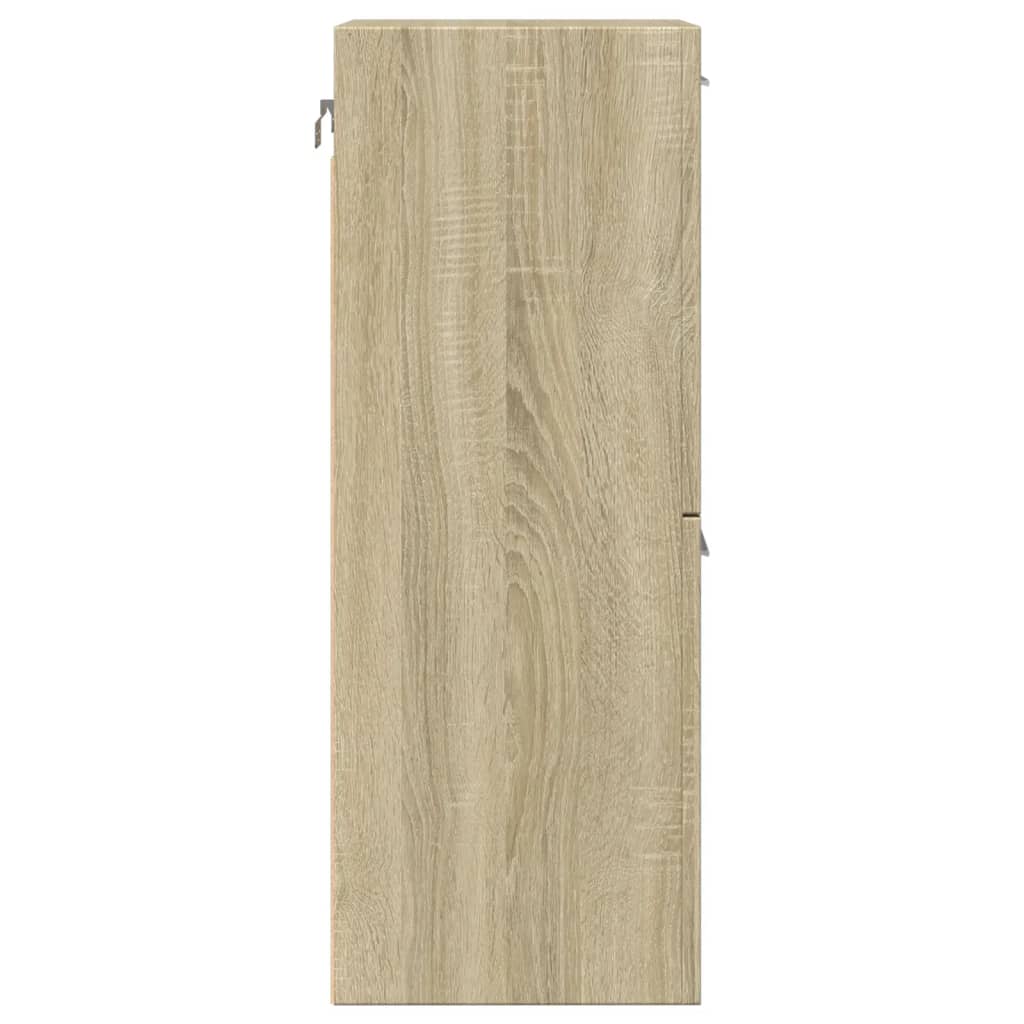 Badezimmerschrank Sonoma-Eiche 30x30x80 cm Holzwerkstoff Stilecasa