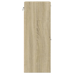 Badezimmerschrank Sonoma-Eiche 30x30x80 cm Holzwerkstoff Stilecasa