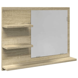 vidaXL Badspiegel Sonoma-Eiche 60x10,5x45 cm Holzwerkstoff