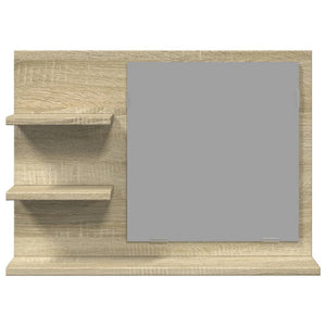 vidaXL Badspiegel Sonoma-Eiche 60x10,5x45 cm Holzwerkstoff