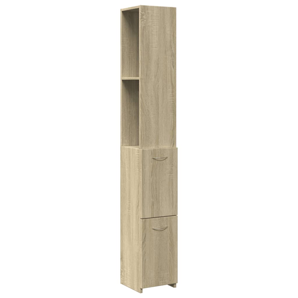 vidaXL Badschrank Sonoma-Eiche 25x26,5x170 cm Holzwerkstoff