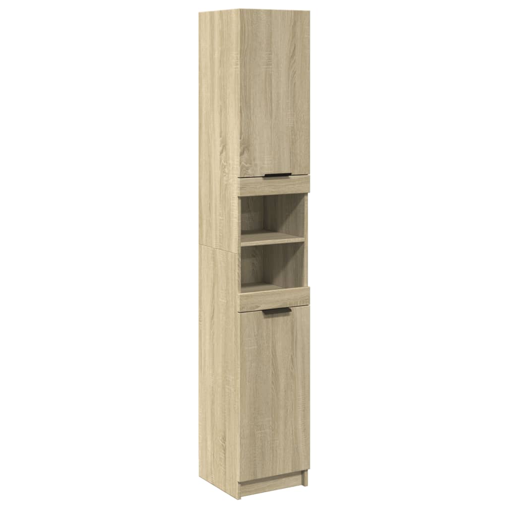 vidaXL Badschrank Sonoma-Eiche 32x34x188,5 cm Holzwerkstoff