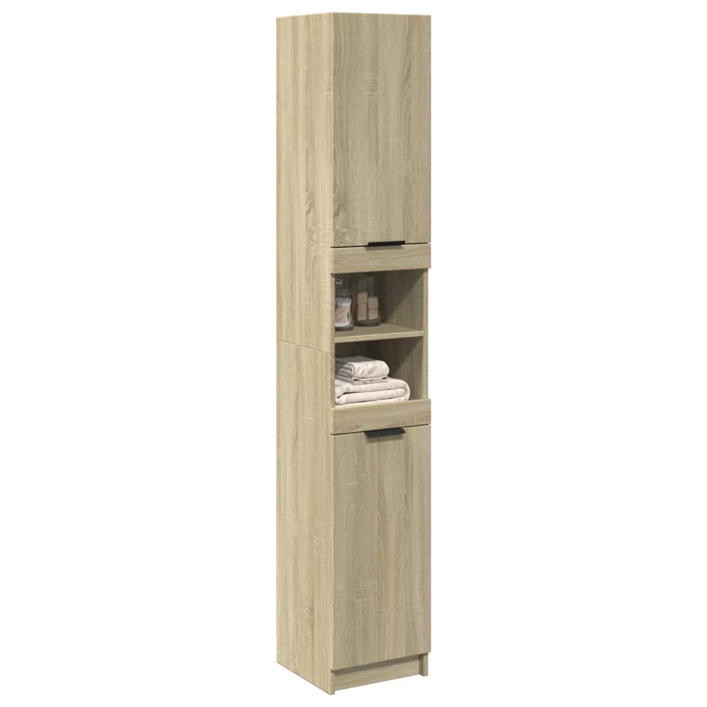 vidaXL Badschrank Sonoma-Eiche 32x34x188,5 cm Holzwerkstoff