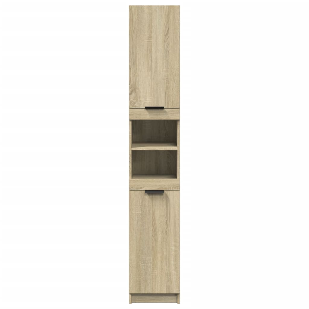 vidaXL Badschrank Sonoma-Eiche 32x34x188,5 cm Holzwerkstoff