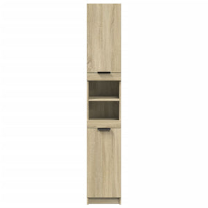 vidaXL Badschrank Sonoma-Eiche 32x34x188,5 cm Holzwerkstoff