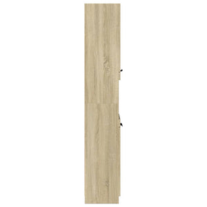 vidaXL Badschrank Sonoma-Eiche 32x34x188,5 cm Holzwerkstoff