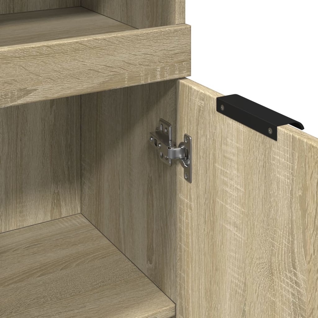 vidaXL Badschrank Sonoma-Eiche 32x34x188,5 cm Holzwerkstoff