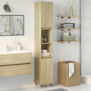 vidaXL Badschrank Sonoma-Eiche 30x30x190 cm Holzwerkstoff