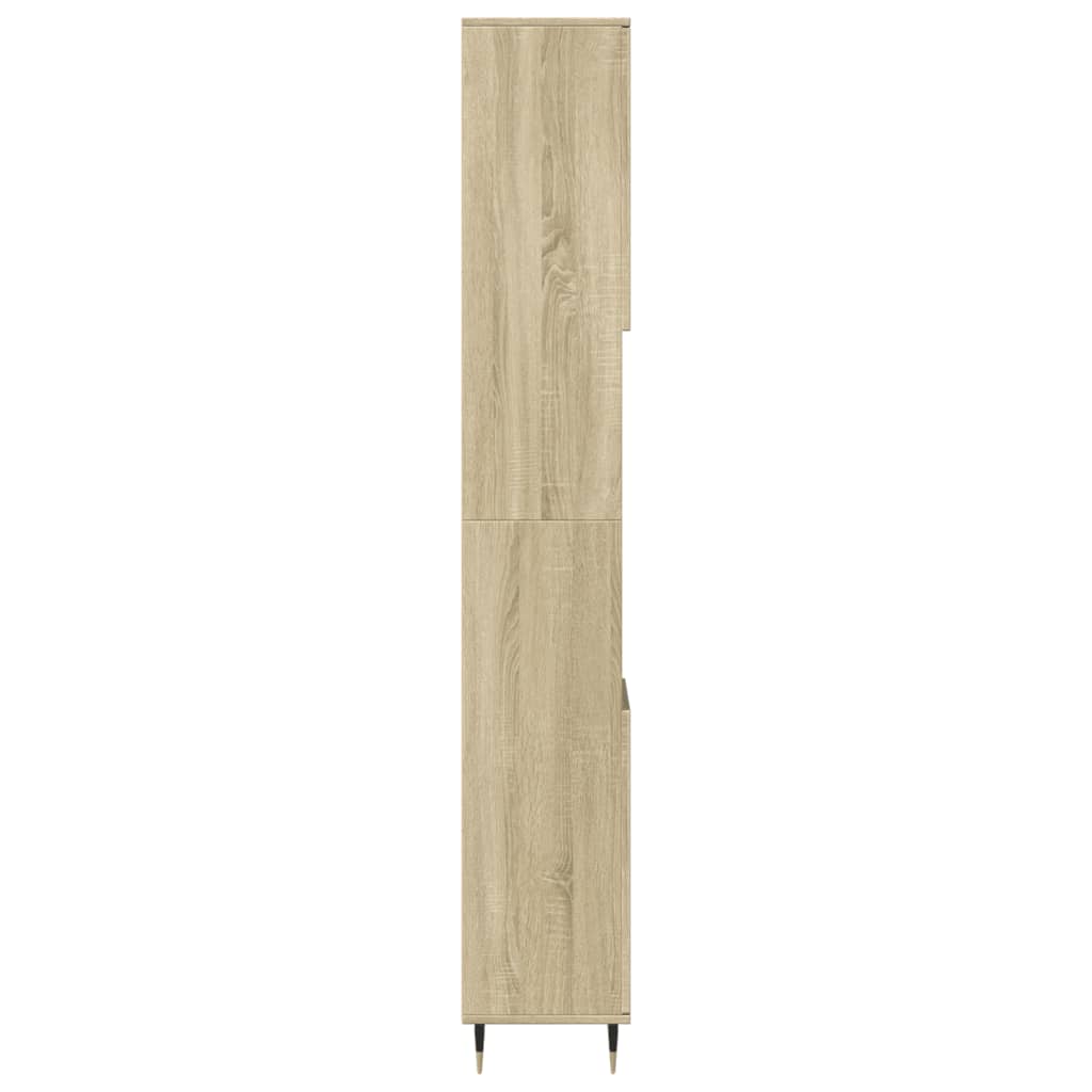 vidaXL Badschrank Sonoma-Eiche 30x30x190 cm Holzwerkstoff