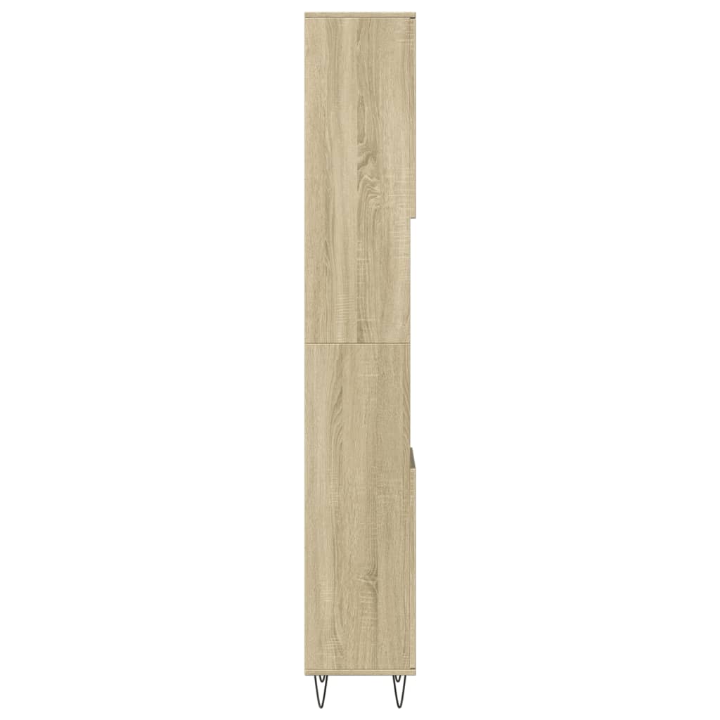 vidaXL Badschrank Sonoma-Eiche 30x30x190 cm Holzwerkstoff