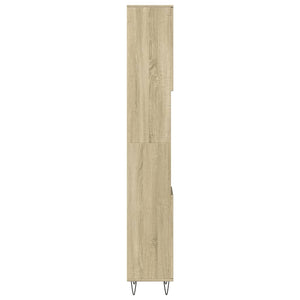 vidaXL Badschrank Sonoma-Eiche 30x30x190 cm Holzwerkstoff