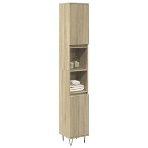 vidaXL Badschrank Sonoma-Eiche 30x30x190 cm Holzwerkstoff