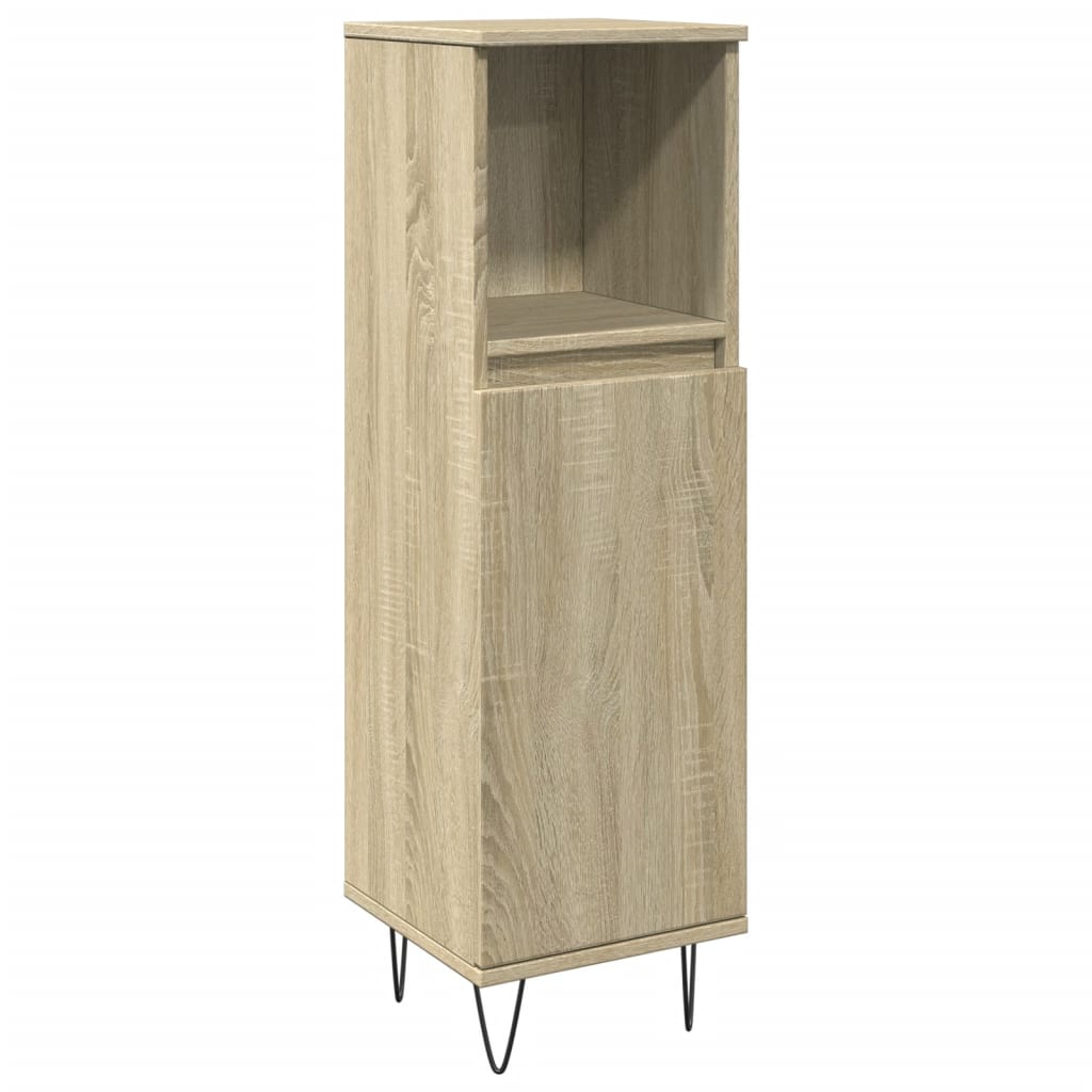 vidaXL Badschrank Sonoma-Eiche 30x30x100 cm Holzwerkstoff