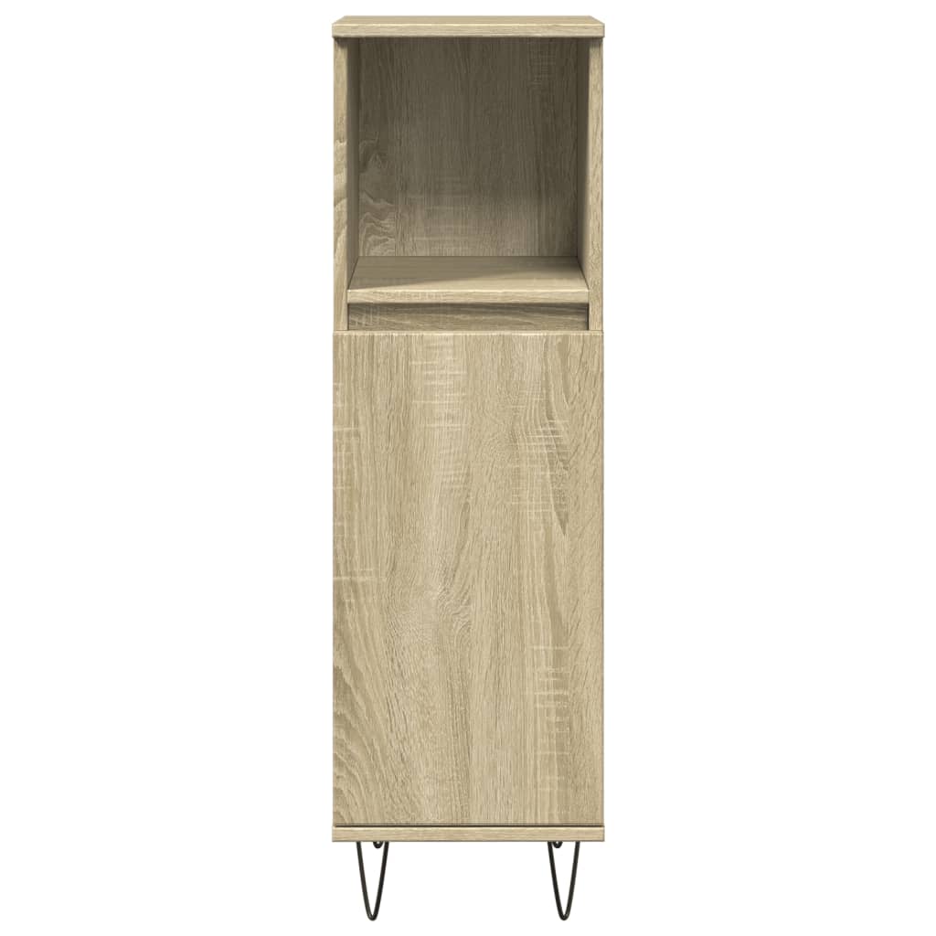 vidaXL Badschrank Sonoma-Eiche 30x30x100 cm Holzwerkstoff