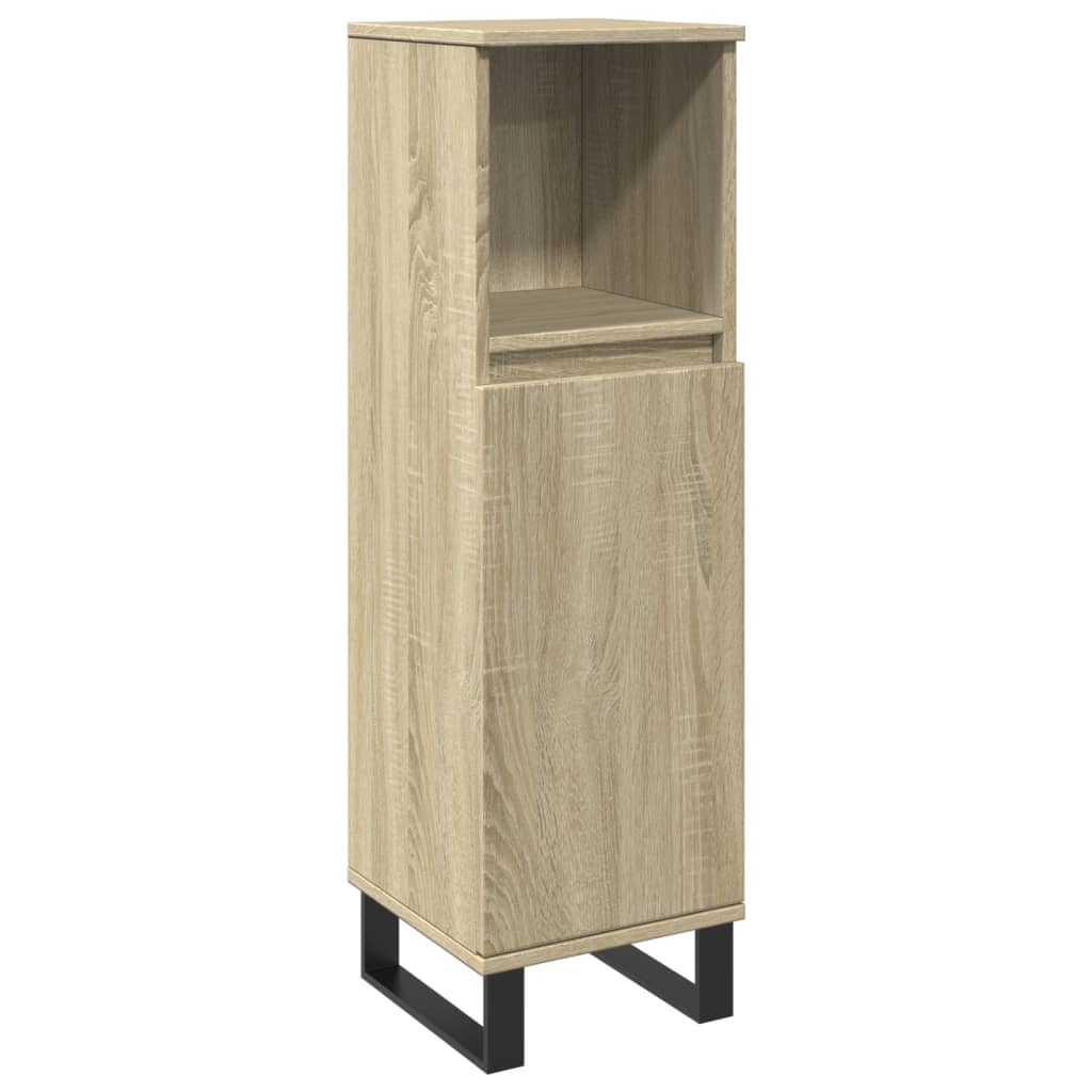 vidaXL Badschrank Sonoma-Eiche 30x30x100 cm Holzwerkstoff