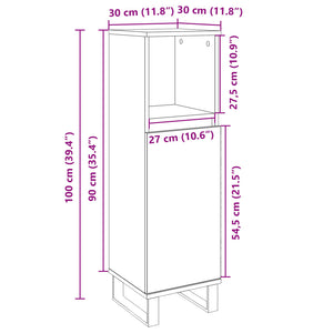 vidaXL Badschrank Sonoma-Eiche 30x30x100 cm Holzwerkstoff