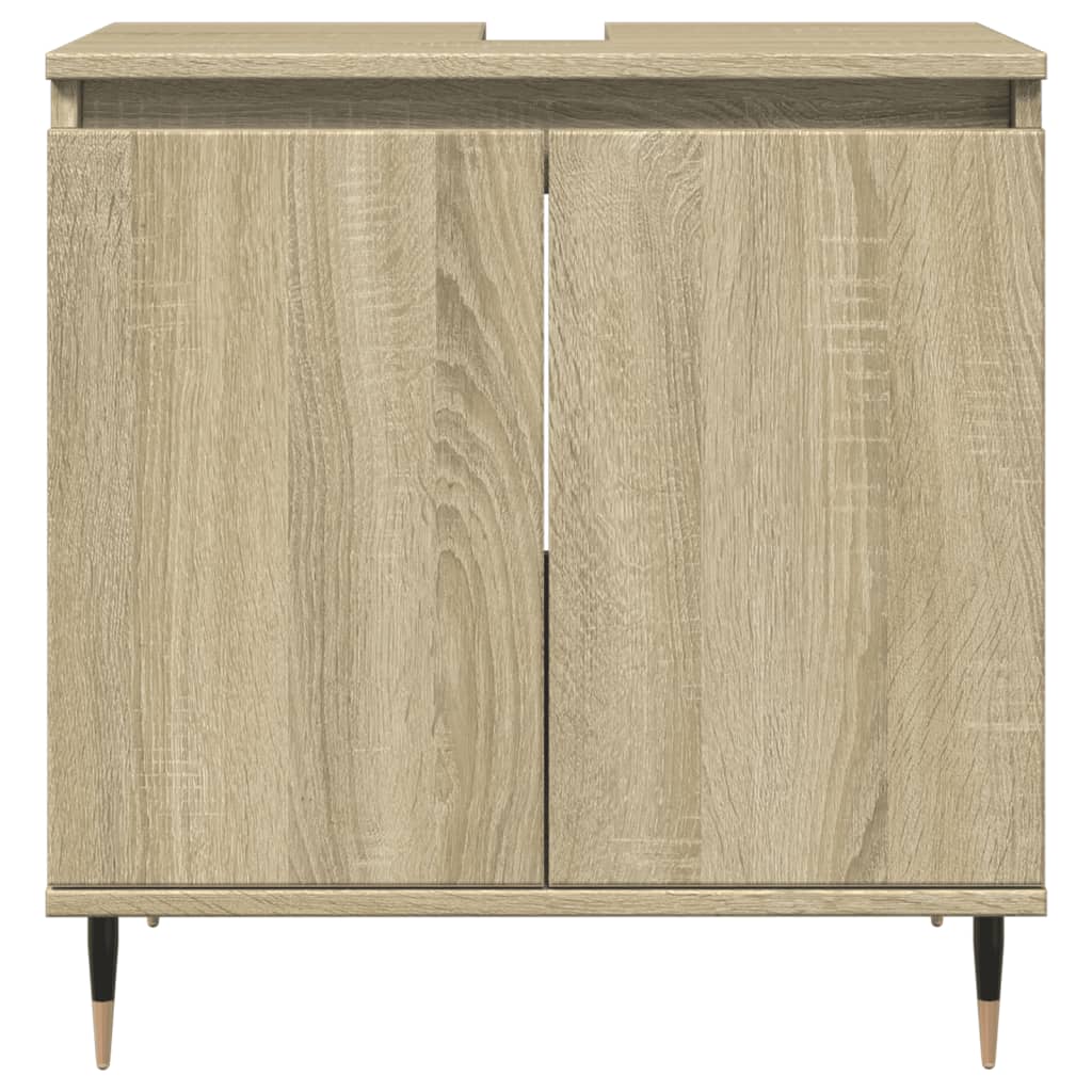 vidaXL Badschrank Sonoma-Eiche 58x33x60 cm Holzwerkstoff