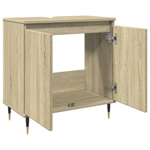 vidaXL Badschrank Sonoma-Eiche 58x33x60 cm Holzwerkstoff