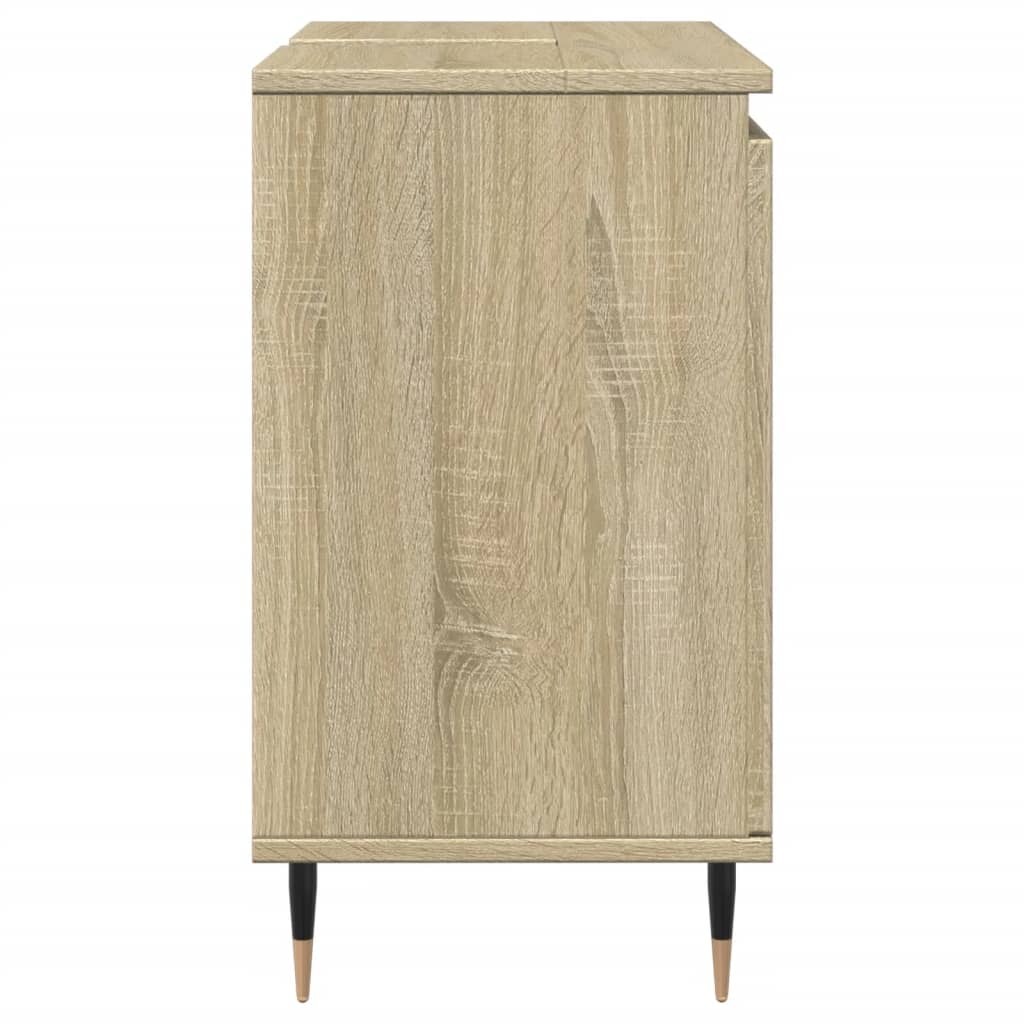 vidaXL Badschrank Sonoma-Eiche 58x33x60 cm Holzwerkstoff