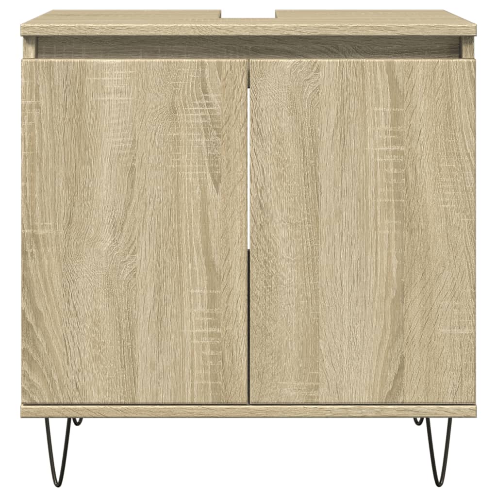 vidaXL Badschrank Sonoma-Eiche 58x33x60 cm Holzwerkstoff