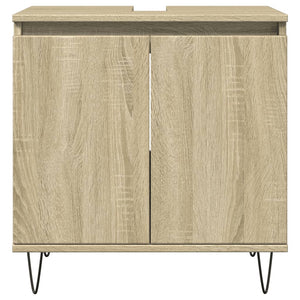 vidaXL Badschrank Sonoma-Eiche 58x33x60 cm Holzwerkstoff