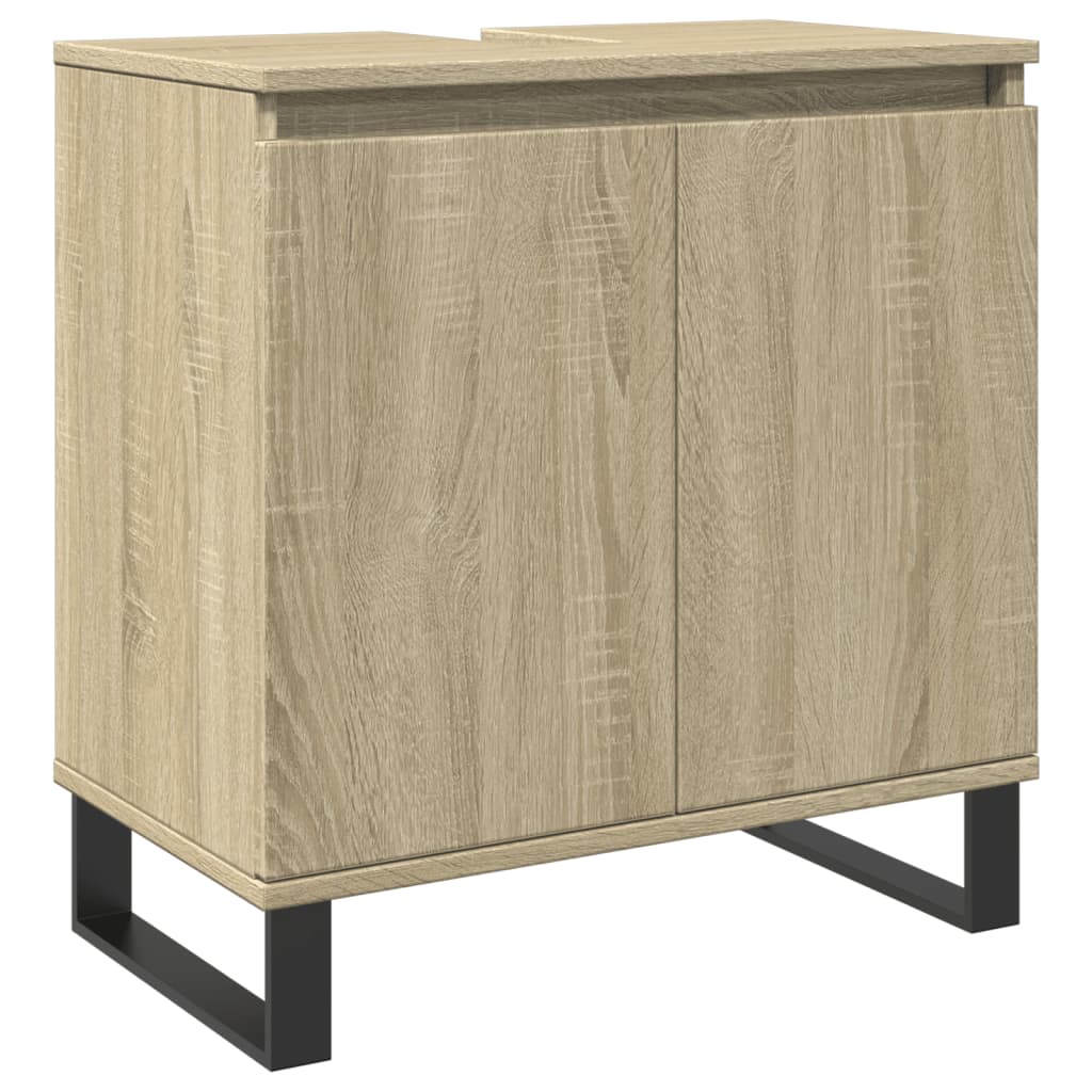 vidaXL Badschrank Sonoma-Eiche 58x33x60 cm Holzwerkstoff