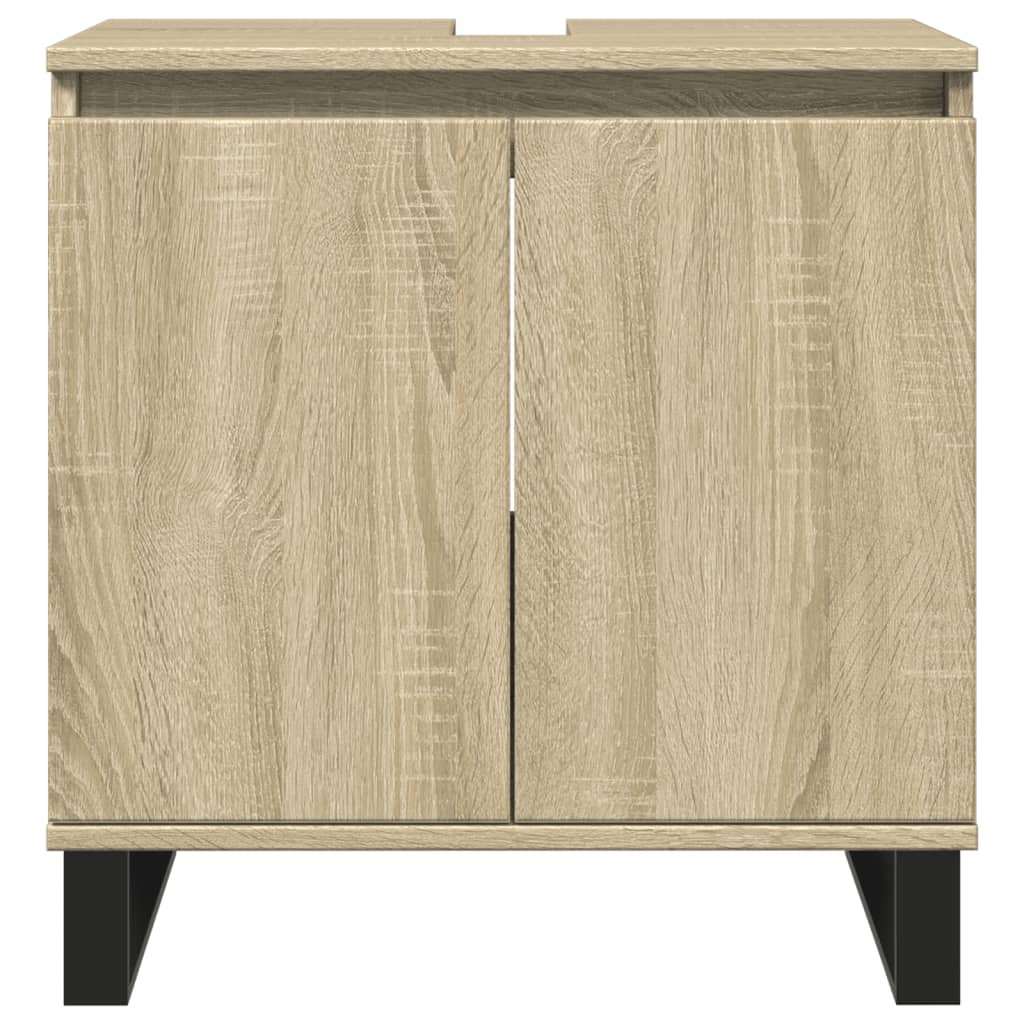 vidaXL Badschrank Sonoma-Eiche 58x33x60 cm Holzwerkstoff