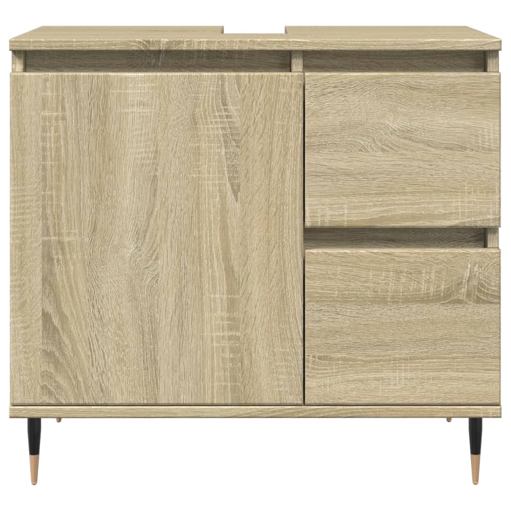 Badschrank Sonoma-Eiche 65x33x60 cm Holzwerkstoff