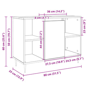 Badschrank Sonoma-Eiche 80x33x60 cm Holzwerkstoff VIDAXL