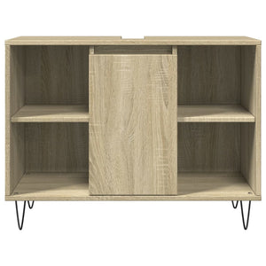 vidaXL Badschrank Sonoma-Eiche 80x33x60 cm Holzwerkstoff