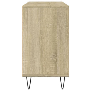 vidaXL Badschrank Sonoma-Eiche 80x33x60 cm Holzwerkstoff