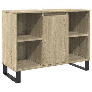 vidaXL Badschrank Sonoma-Eiche 80x33x60 cm Holzwerkstoff