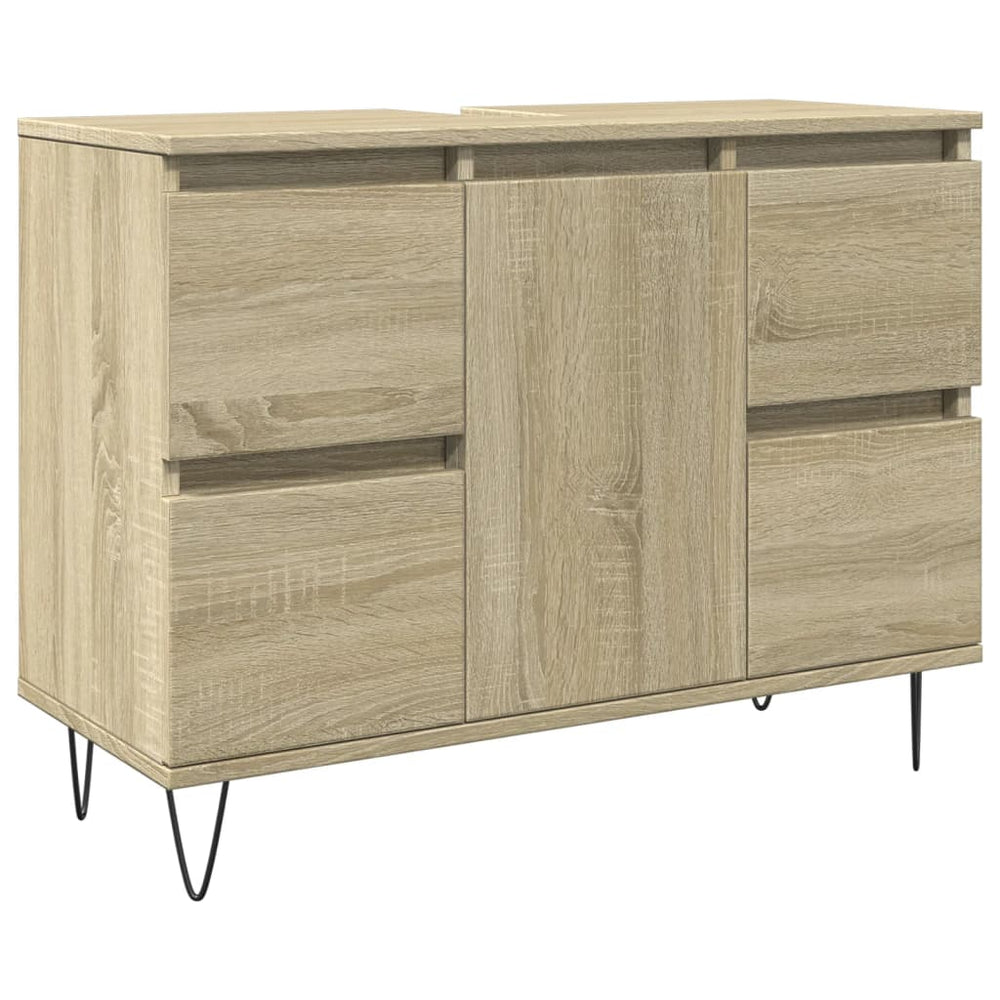 Badschrank Sonoma-Eiche 80x33x60 cm Holzwerkstoff VIDAXL