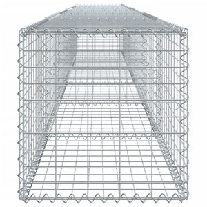 Gabione mit Deckel 600x50x50 cm Verzinktes Eisen