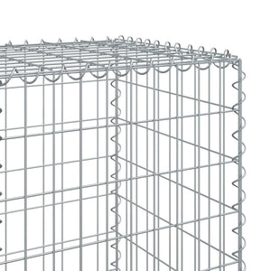 Gabione mit Deckel 100x50x150 cm Verzinktes Eisen