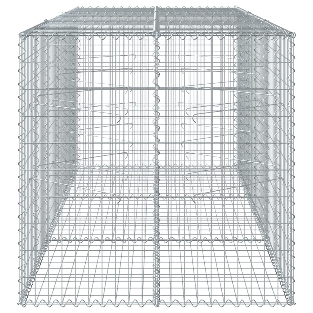 Gabione mit Deckel 300x100x100 cm Verzinktes Eisen