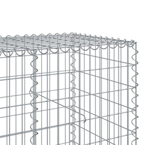 Gabione mit Deckel 400x100x100 cm Verzinktes Eisen