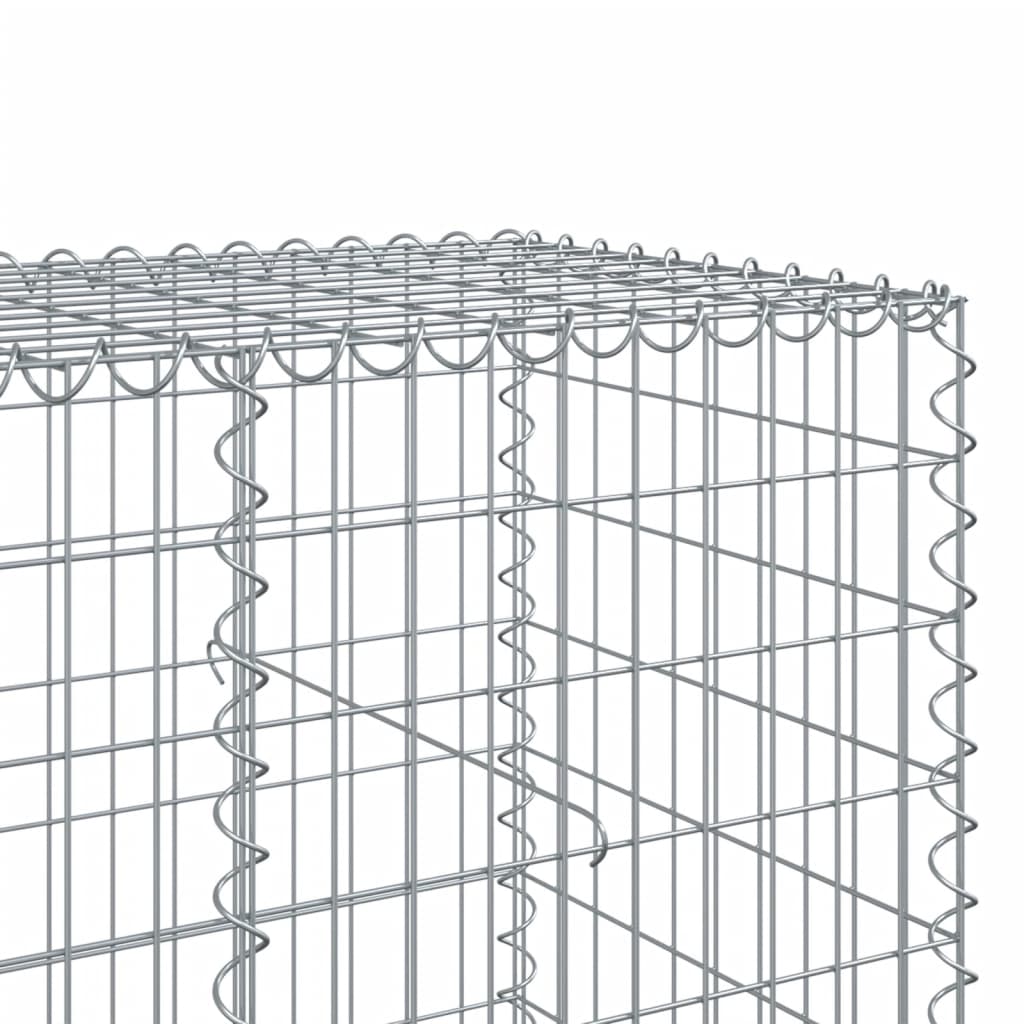 Gabione mit Deckel 900x100x100 cm Verzinktes Eisen