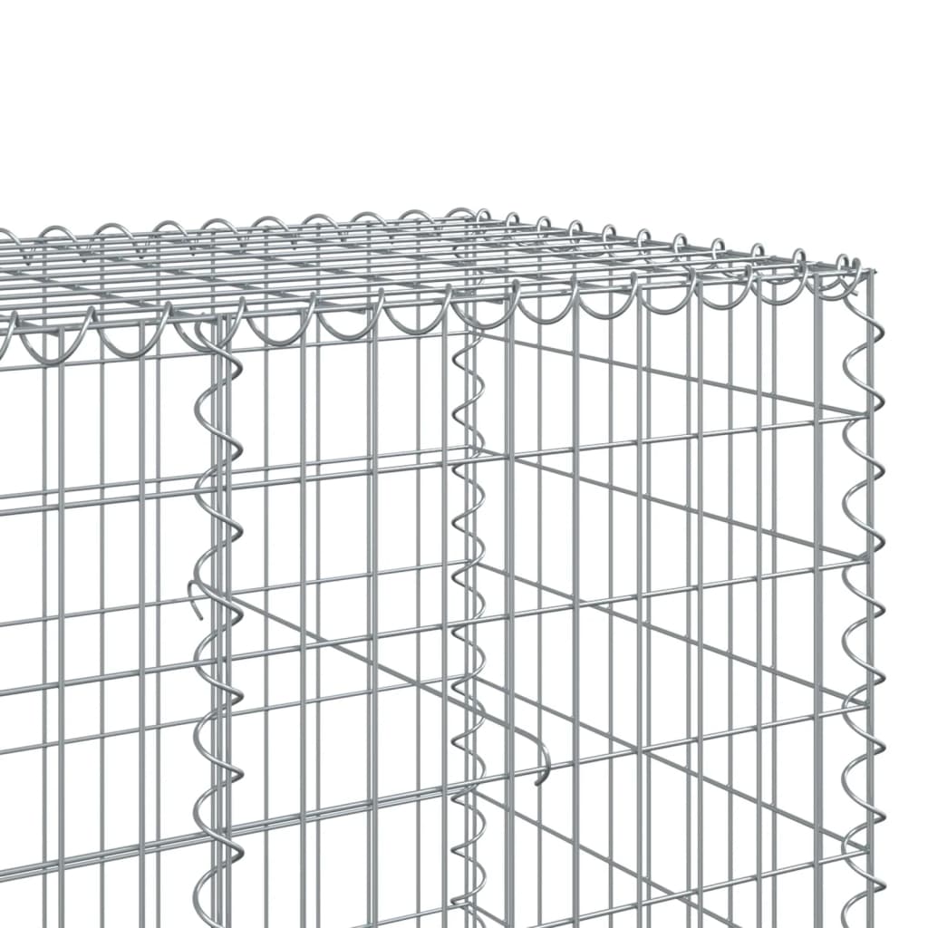 Gabione mit Deckel 1100x100x100 cm Verzinktes Eisen Stilecasa