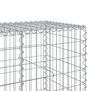 Gabione mit Deckel 1200x100x100 cm Verzinktes Eisen